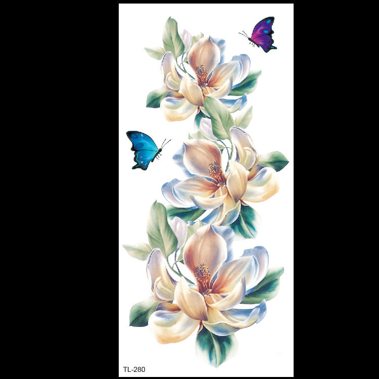 Pegatina de tatuaje de flor Bian, tatuaje de flor, pegatina de tatuaje de corazón de amor, papel de tatuaje de transferencia de agua ecológico