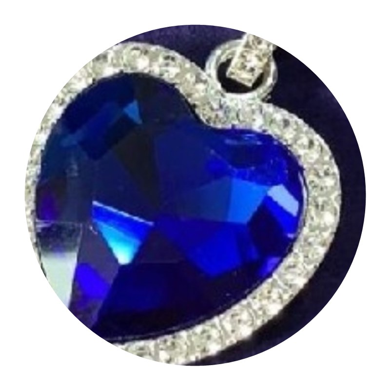 Titanic Heart Of Ocean Blue Heart Pendants Necklace Jewelry