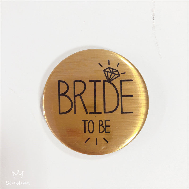 Rose Gold Teambride Badge, Bridal Etiquette Strap, Bachelor Party Bride To Be Strap