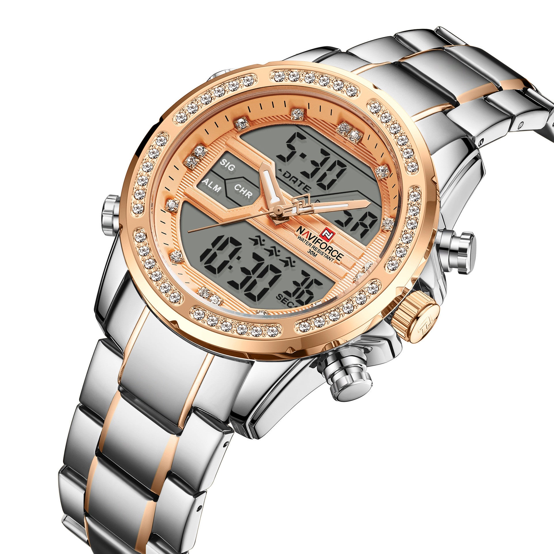 Business Quarz Herrenuhr Uhr Edelstahl Herren Sportuhr