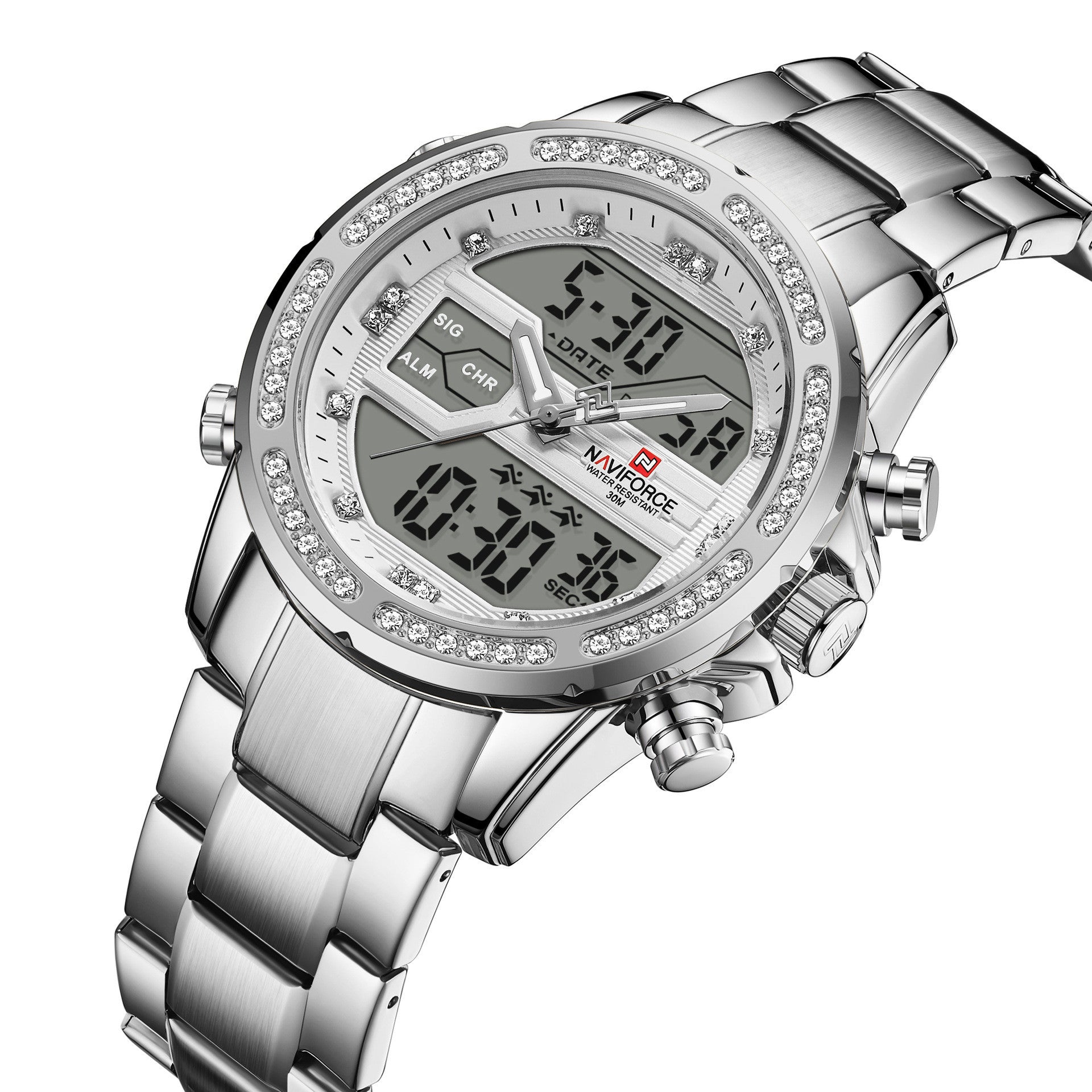 Business Quarz Herrenuhr Uhr Edelstahl Herren Sportuhr