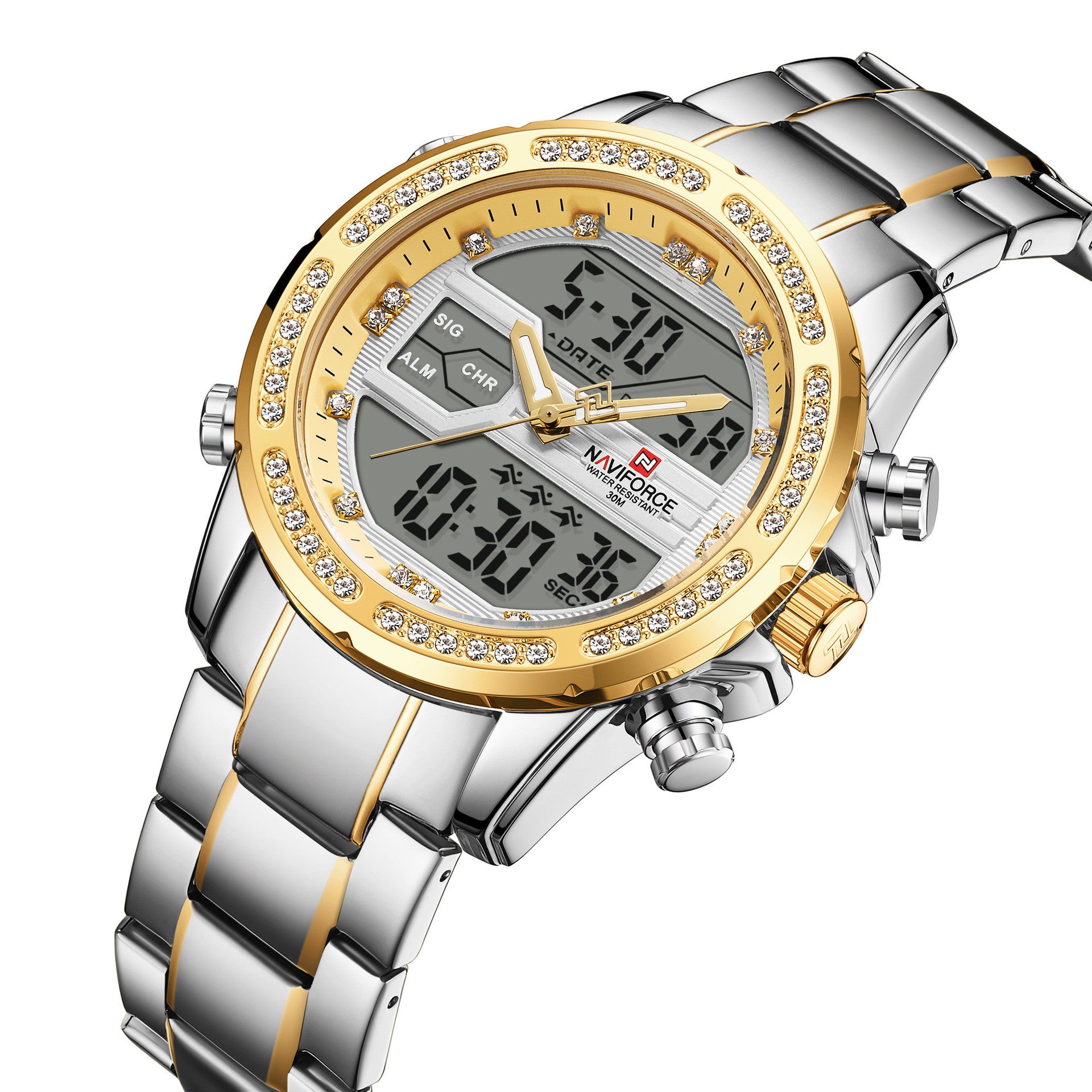 Business Quarz Herrenuhr Uhr Edelstahl Herren Sportuhr