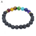 Bunte Armband aus Lavasteinperlen