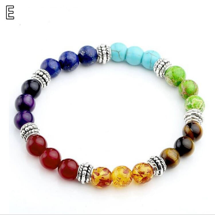 Bunte Armband aus Lavasteinperlen