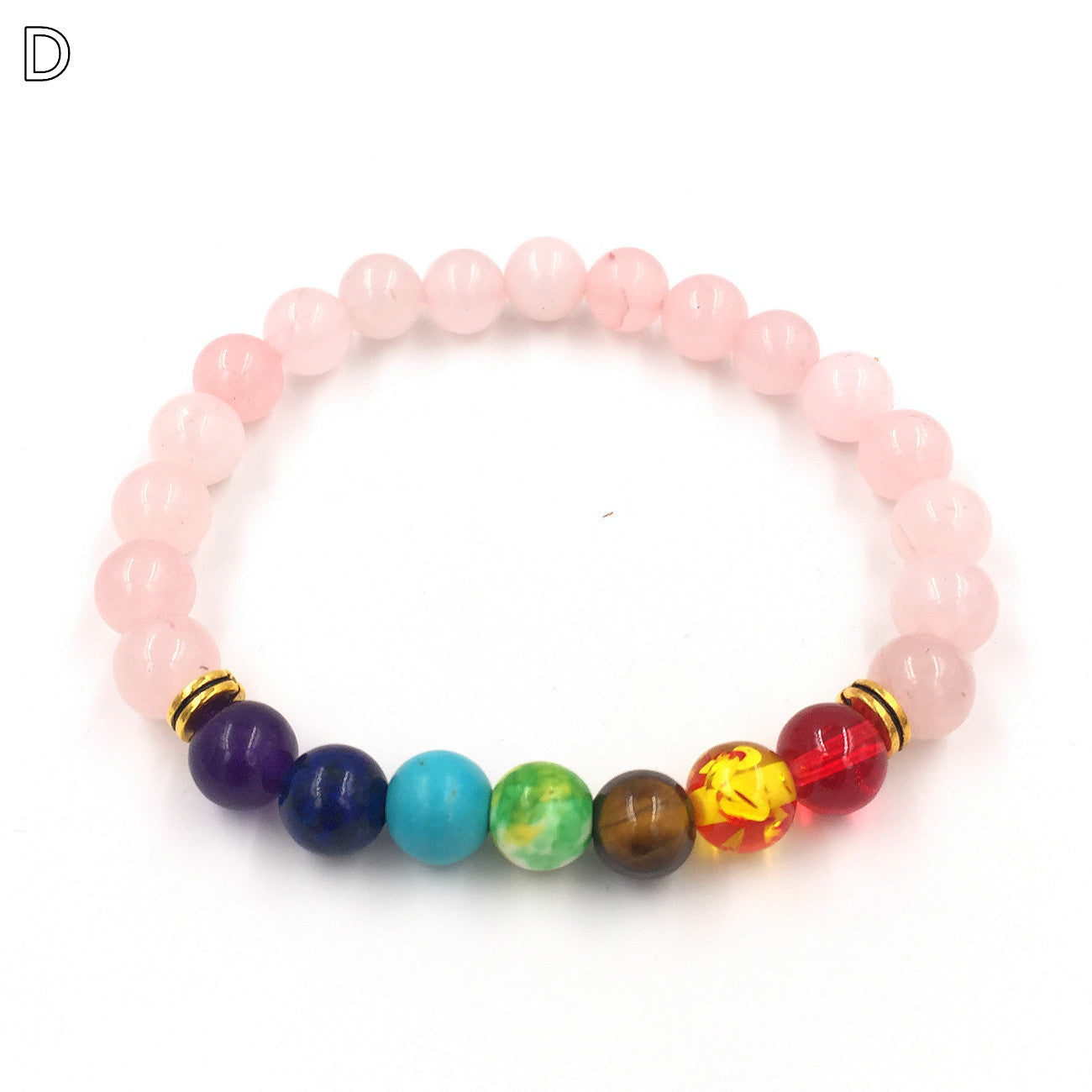 Bunte Armband aus Lavasteinperlen