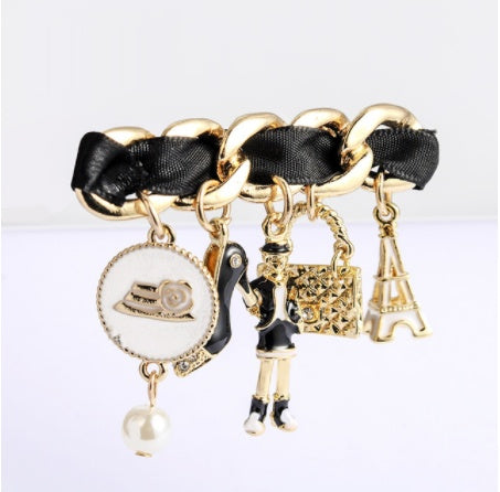 Broche de tela, Broche, Perla, Adornos de bolso, Accesorios de abrigo