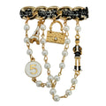 Stoffbrosche, Brosche, Perle, Taschenschmuck, Mantelaccessoires
