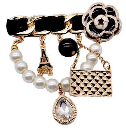 Broche de tela, Broche, Perla, Adornos de bolso, Accesorios de abrigo