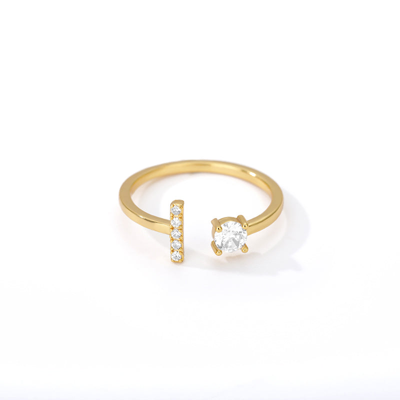 Anillo inicial diminuto para mujer con circonita, letras A-Z, 26 anillos, moda para parejas, boda, dije ajustable, regalo de joyería de nacimiento, Bijoux Femme
