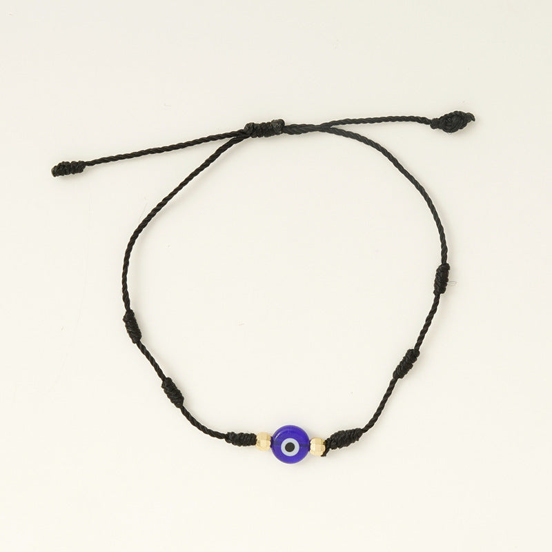 Neues 7-Knoten-Armband mit bösem Blick, 6er-Pack, blaues Auge, Papierkarte, geflochtenes verstellbares Armband