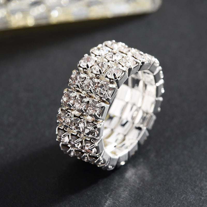 Überzogenes Krallen-Diamant-Perlen-Vierteiliges Set Mehrschicht-Halskette