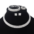 Überzogenes Krallen-Diamant-Perlen-Vierteiliges Set Mehrschicht-Halskette
