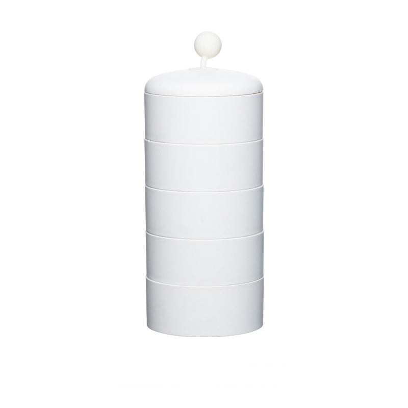 Schmuck- und Make-up-Organizer, Ohrring-Präsentationsständer, Armband-Halsketten-Box, Kunststoff, große Kapazität, 360-Grad-drehbar