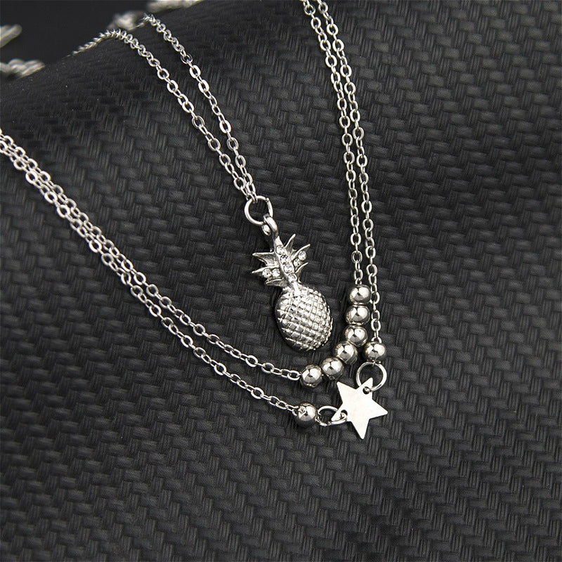 Love Peach Heart Heart-Shaped Anklet Women