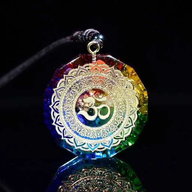 Halskette Geometrie Chakra Energie Halskette Meditations-Energie-Anhänger