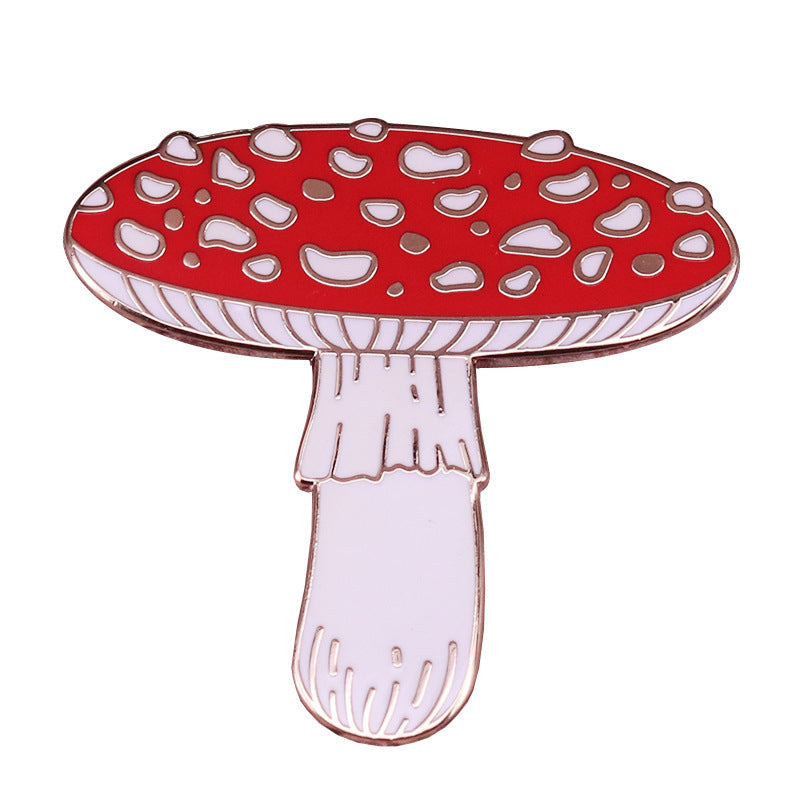 Rote Pilz Brosche Wald Natur Abzeichen