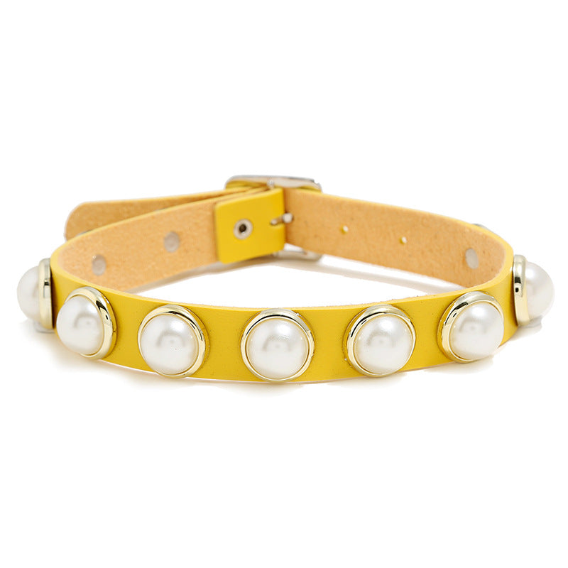 Lederhalsband für Damen Gothic Punk Kette