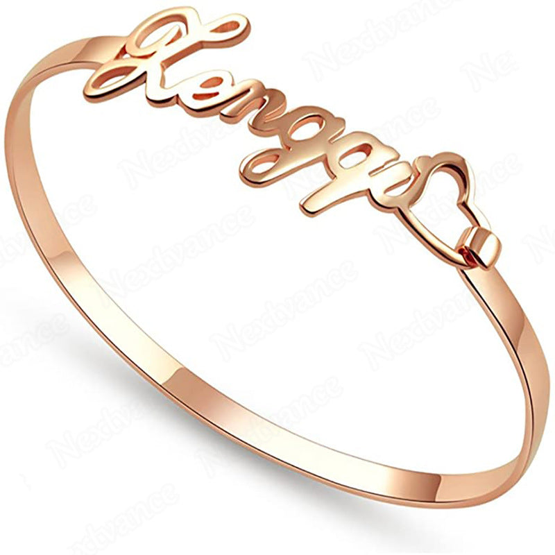 Pulsera con Nombre Personalizado Brazaletes Personalizados de Acero Inoxidable