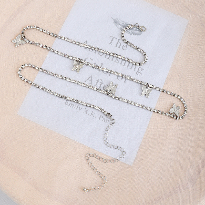 Cadena Corporal Sexy de Mariposa para Mujer, Cadena de Vientre y Cintura para Verano, Accesorios de Joyería de Moda para Playa, Regalo de Fiesta