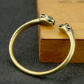 Pulsera Brazaletes Leopardo Latón Punk Para Hombres Joyería