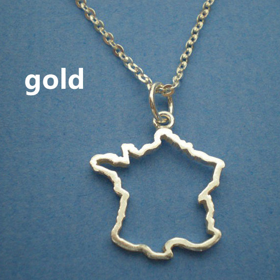 Collar con el mapa de un país Collar con el mapa de una ciudad natal europea