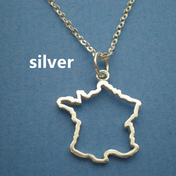 Collar con el mapa de un país Collar con el mapa de una ciudad natal europea