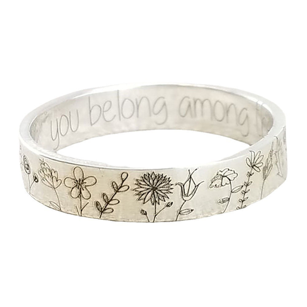 Europäischer und amerikanischer grenzüberschreitender neuer Stil You Belong Among The Wildflowers Einfacher Löwenzahnring