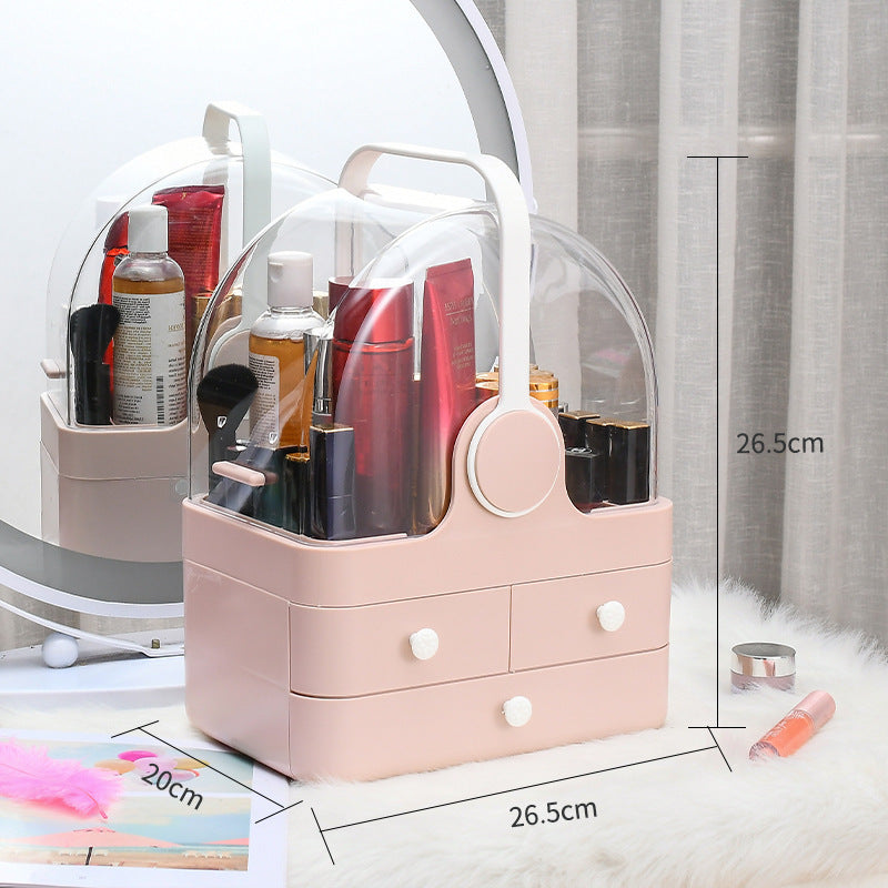 Lippenstift-Großraum-Schminktisch und Hautpflegeprodukt-Ablage