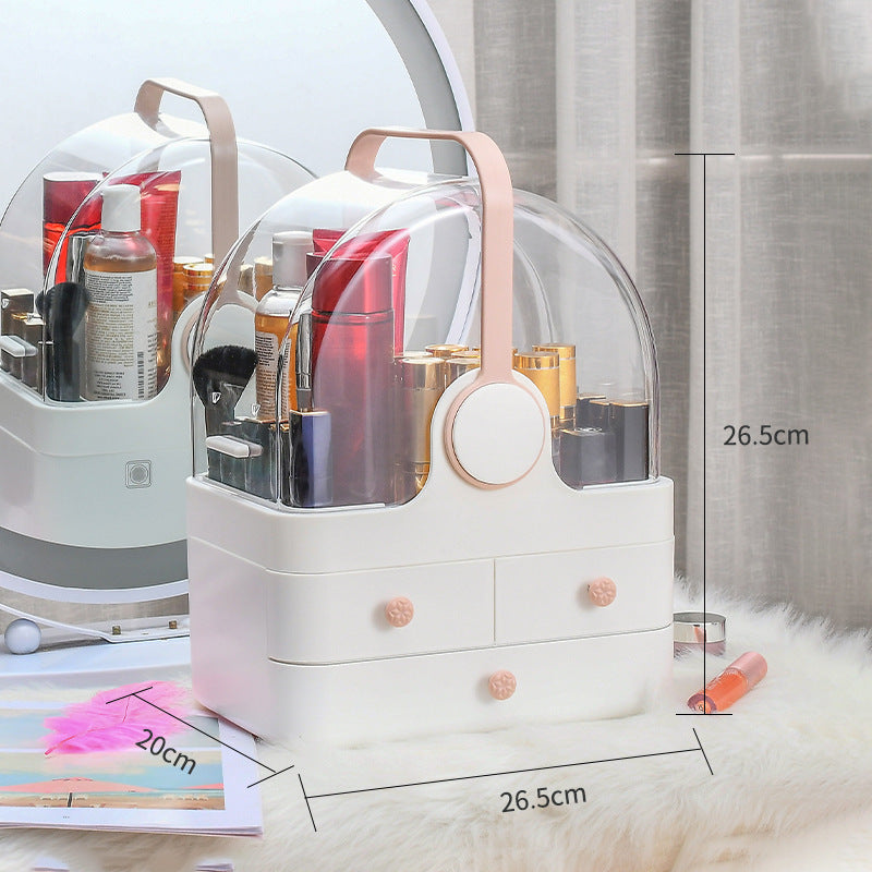 Lippenstift-Großraum-Schminktisch und Hautpflegeprodukt-Ablage