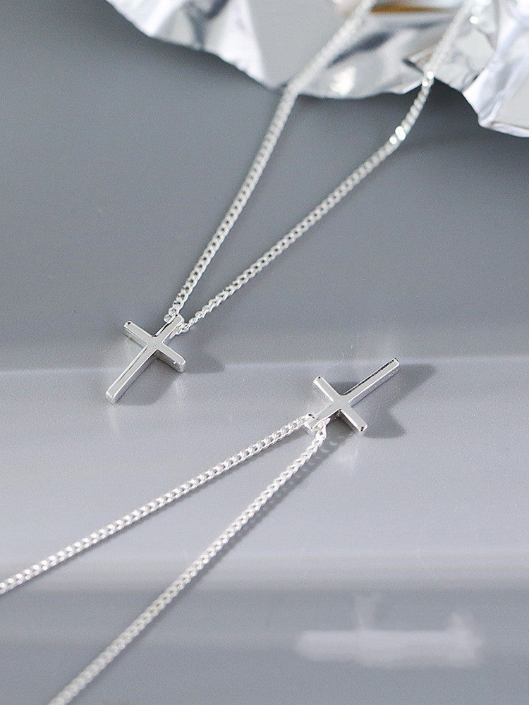 Schlichte Persönlichkeit Kreuz Halskette Damen