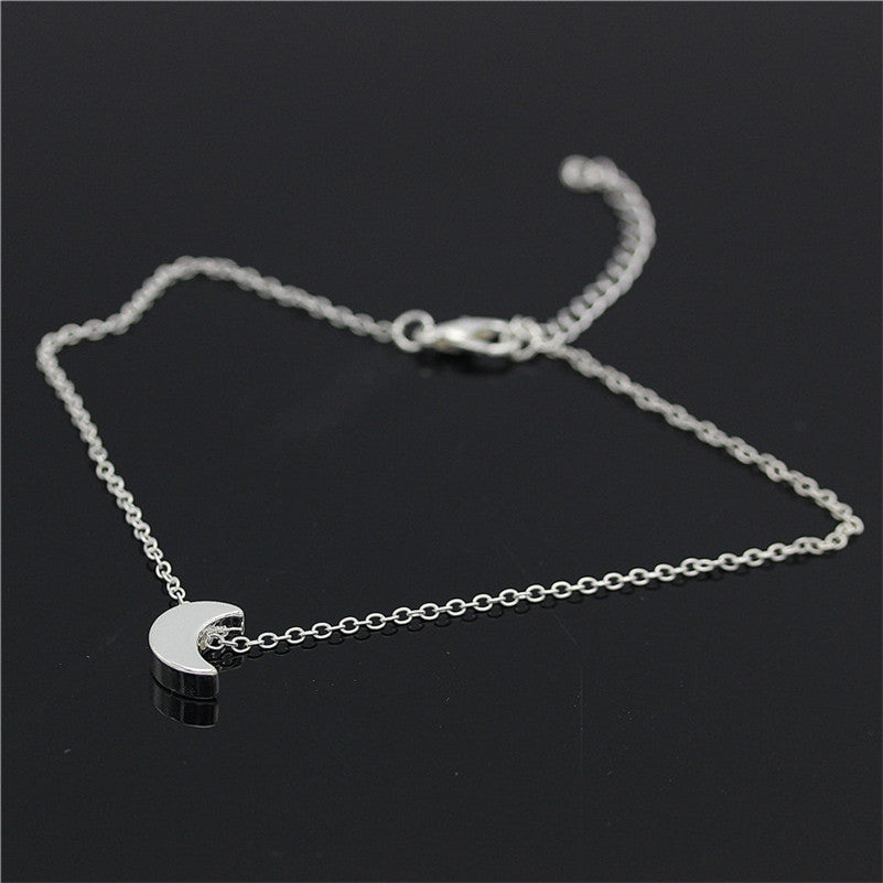 Tobillera de luna Tobillera con dije Tobillera de playa Tobillera minimalista de moda