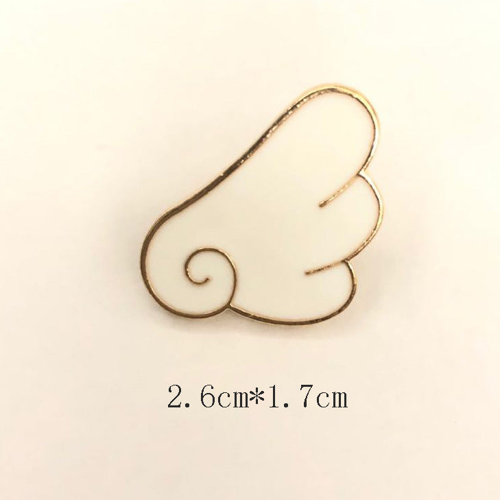 Alas de ángel y broches bonitos, accesorios de moda para abrigos, mochilas y sombreros