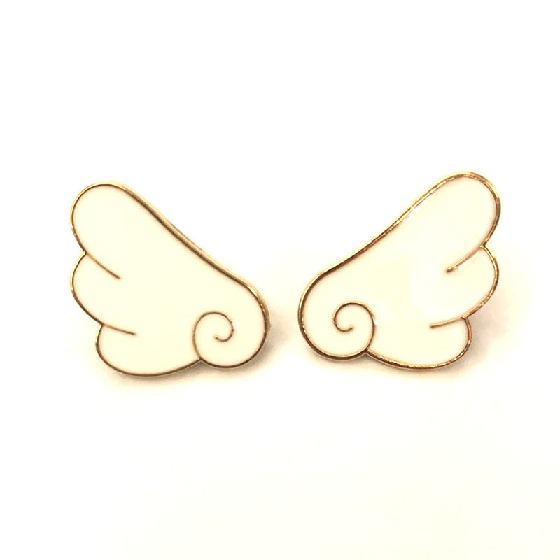 Alas de ángel y broches bonitos, accesorios de moda para abrigos, mochilas y sombreros
