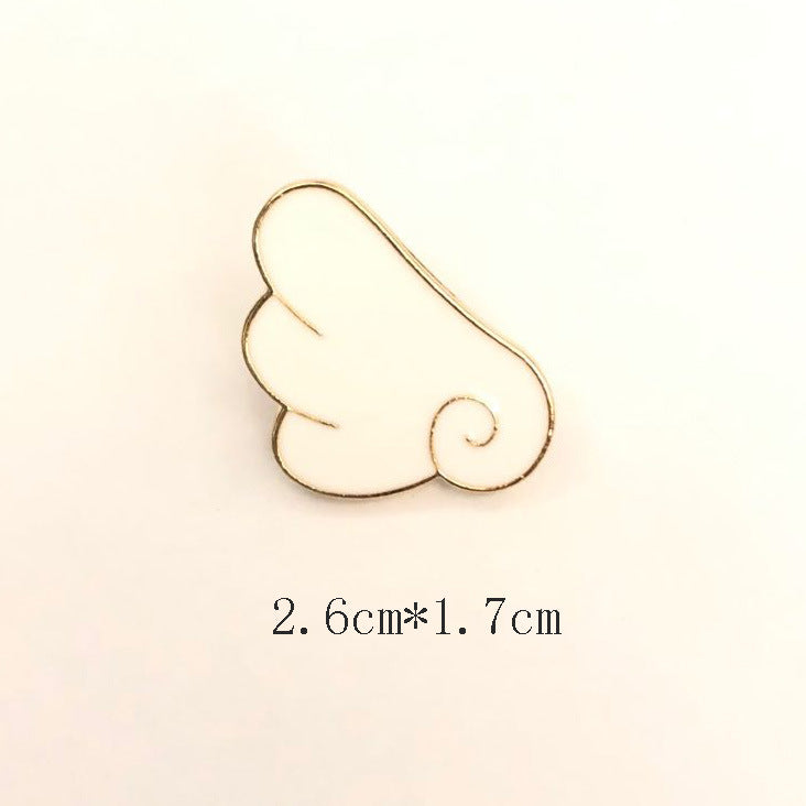 Alas de ángel y broches bonitos, accesorios de moda para abrigos, mochilas y sombreros