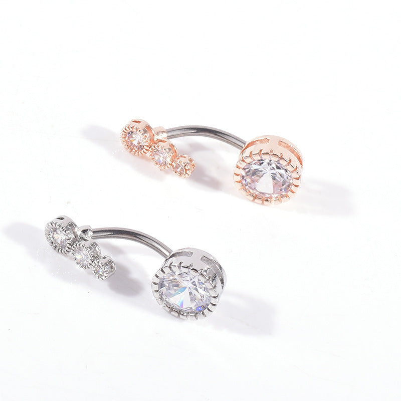Navel-Ring Barbell Belly-Button Piercing Stainless-Steel Ombligo Stud Body-Jewelry Women
