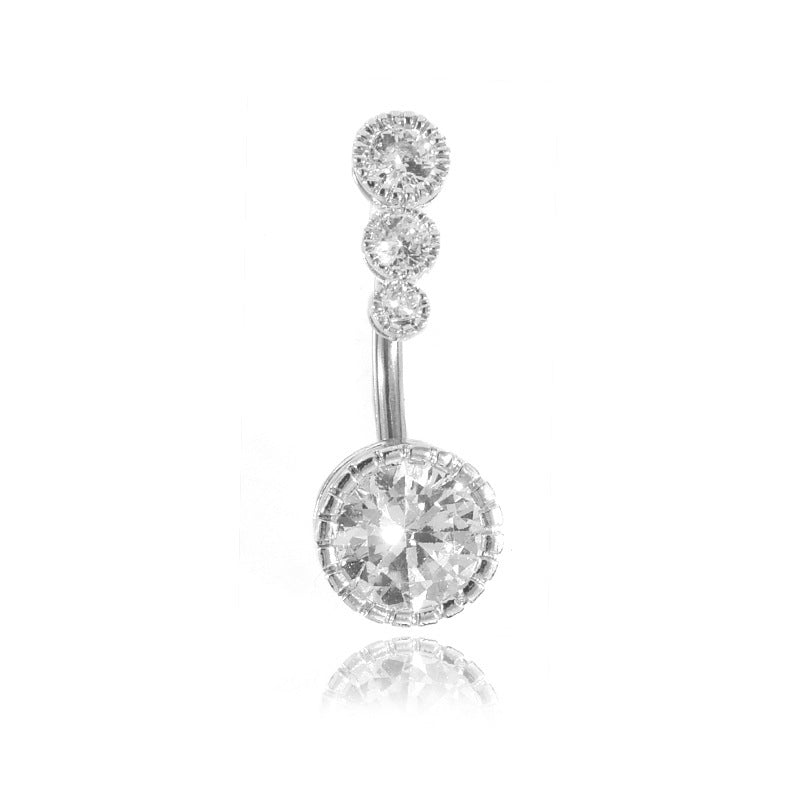 Navel-Ring Barbell Belly-Button Piercing Stainless-Steel Ombligo Stud Body-Jewelry Women