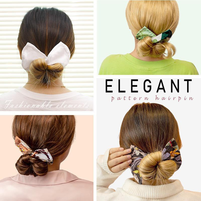 Diadema estampada con rizador de pelo estilo lazo vintage francés