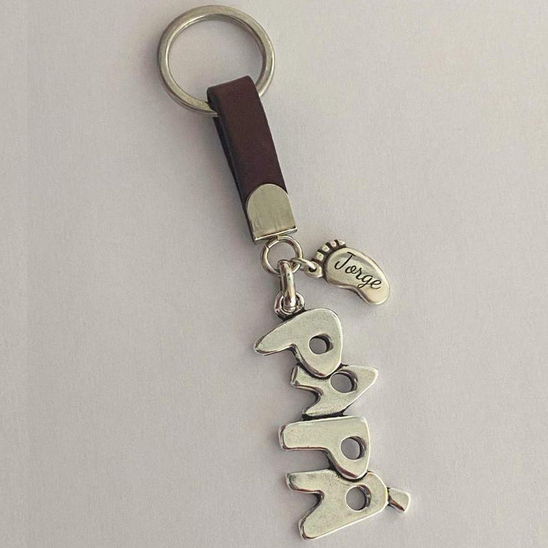 Nueva personalización de llaveros de cuero europeos y americanos, regalo para el Día de la Madre