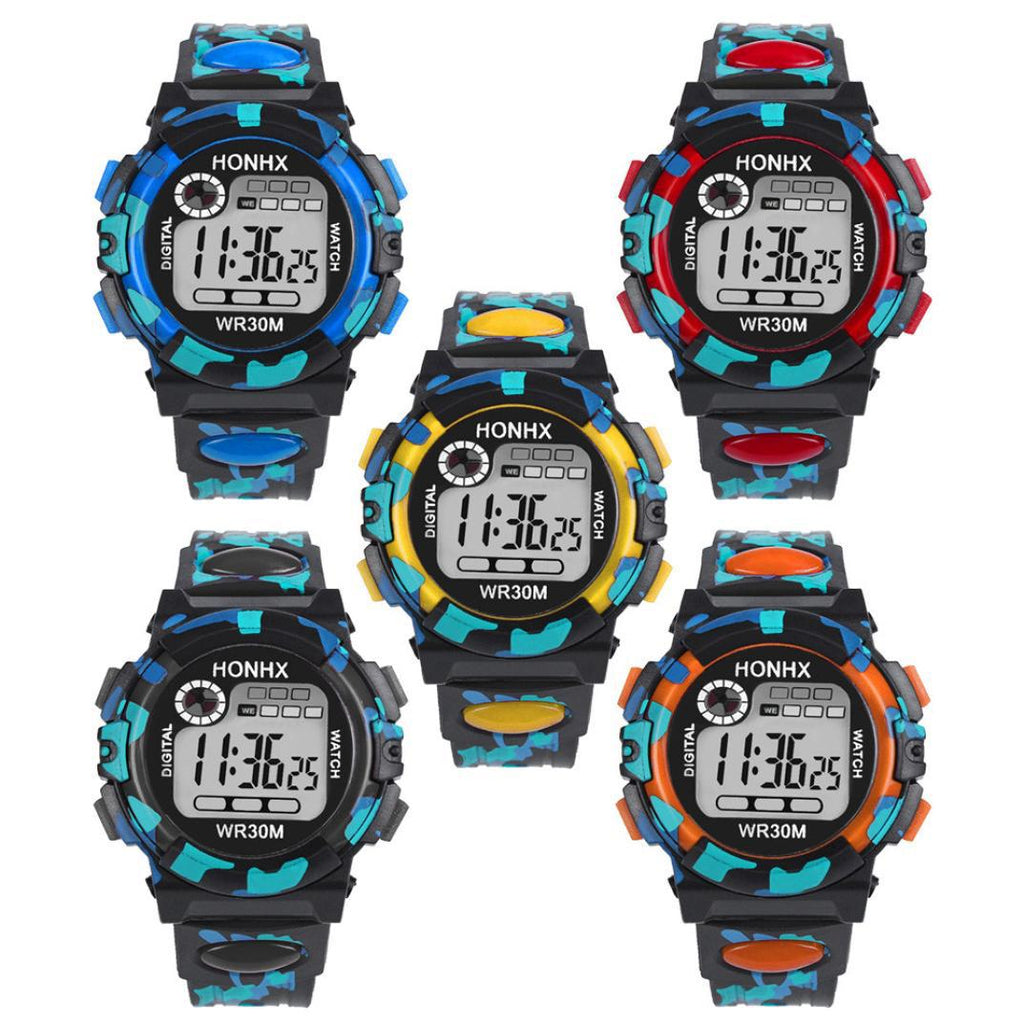 Reloj deportivo LED multifuncional para niños
