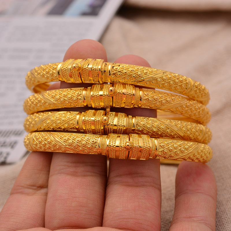 Pulsera etíope color oro