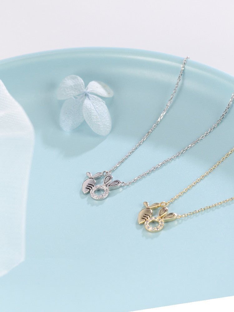 Neueste 18K vergoldete Hasen-Halskette – Süßes Geschenk, Trendschmuck für Mädchen
