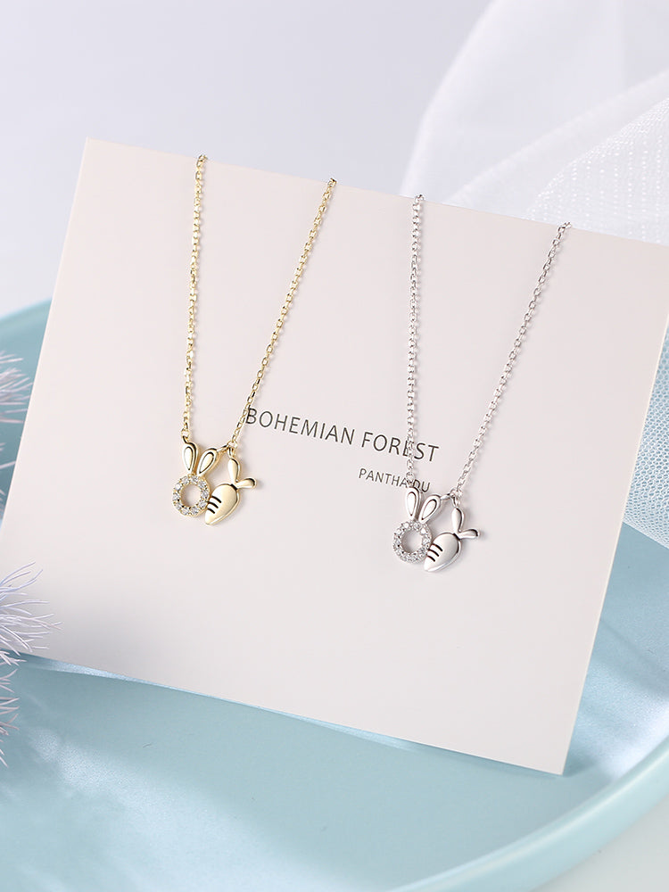 Neueste 18K vergoldete Hasen-Halskette – Süßes Geschenk, Trendschmuck für Mädchen