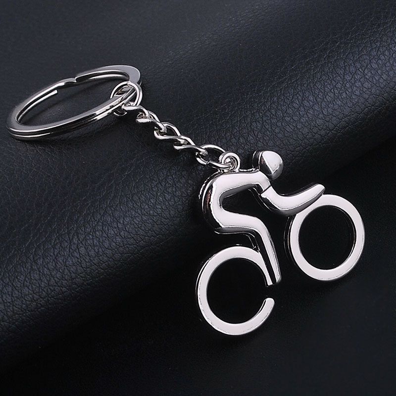 Colgante hueco de metal, llavero nuevo para entusiastas de la bicicleta