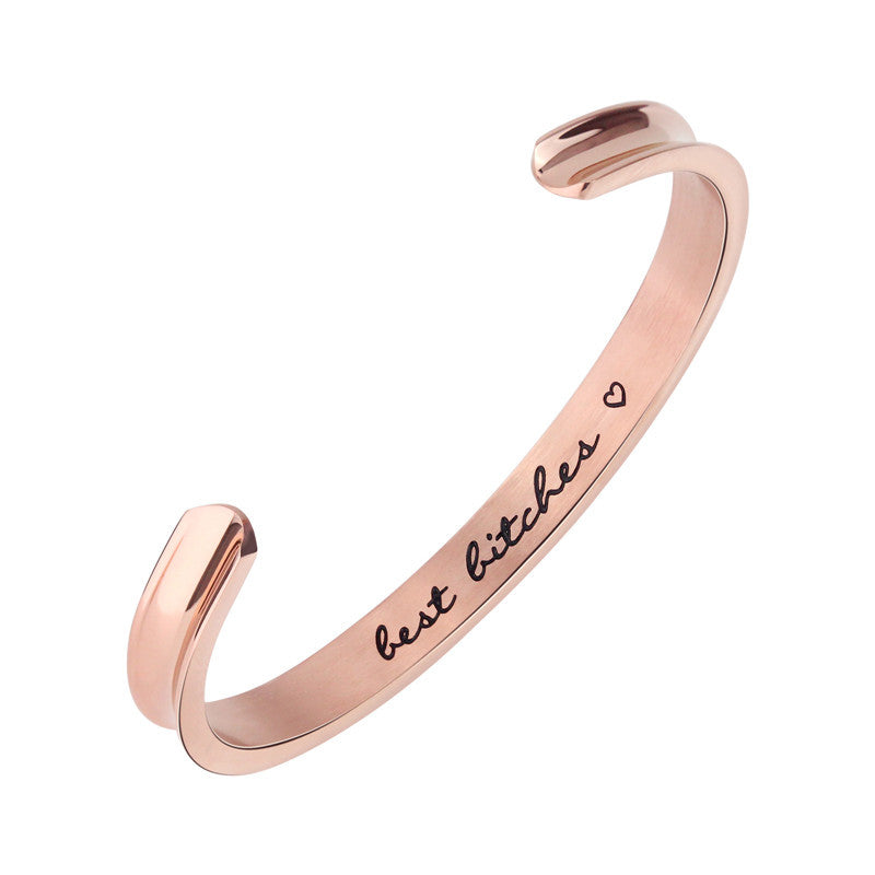 Pulseras de moda de acero inoxidable para niñas Mejores amigas