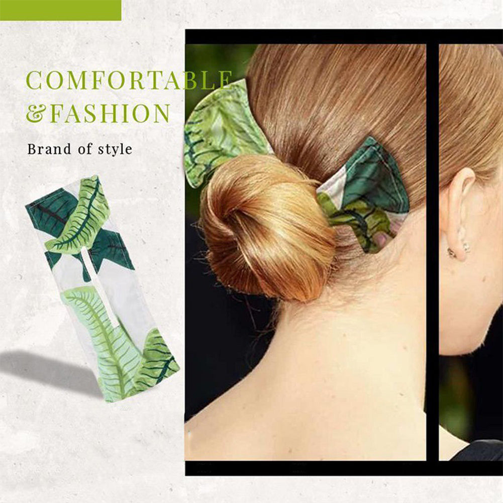 Diadema estampada con rizador de pelo estilo lazo vintage francés