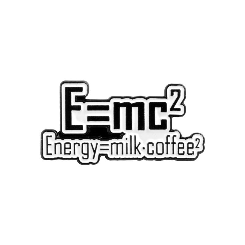 Broche de Ecuación Leche Café Física Energía Ciencia Magia