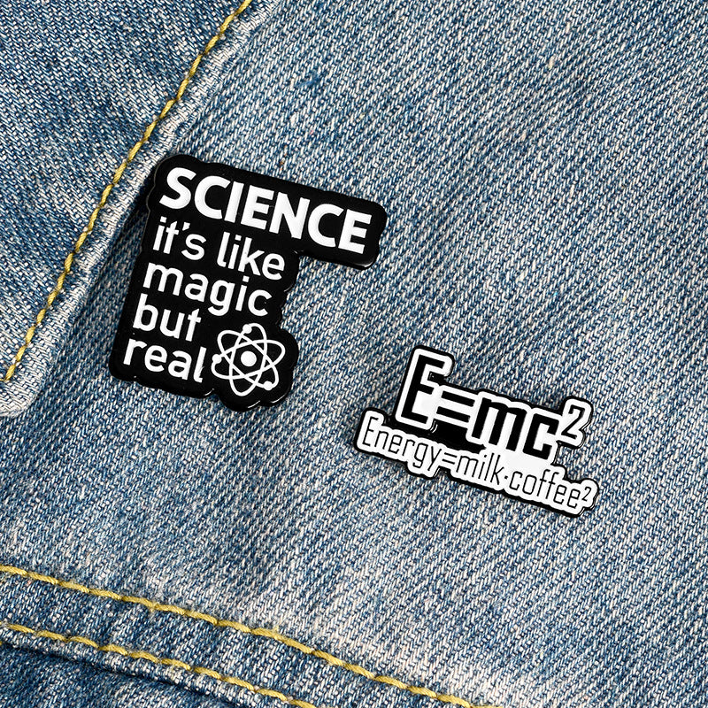 Broche de Ecuación Leche Café Física Energía Ciencia Magia