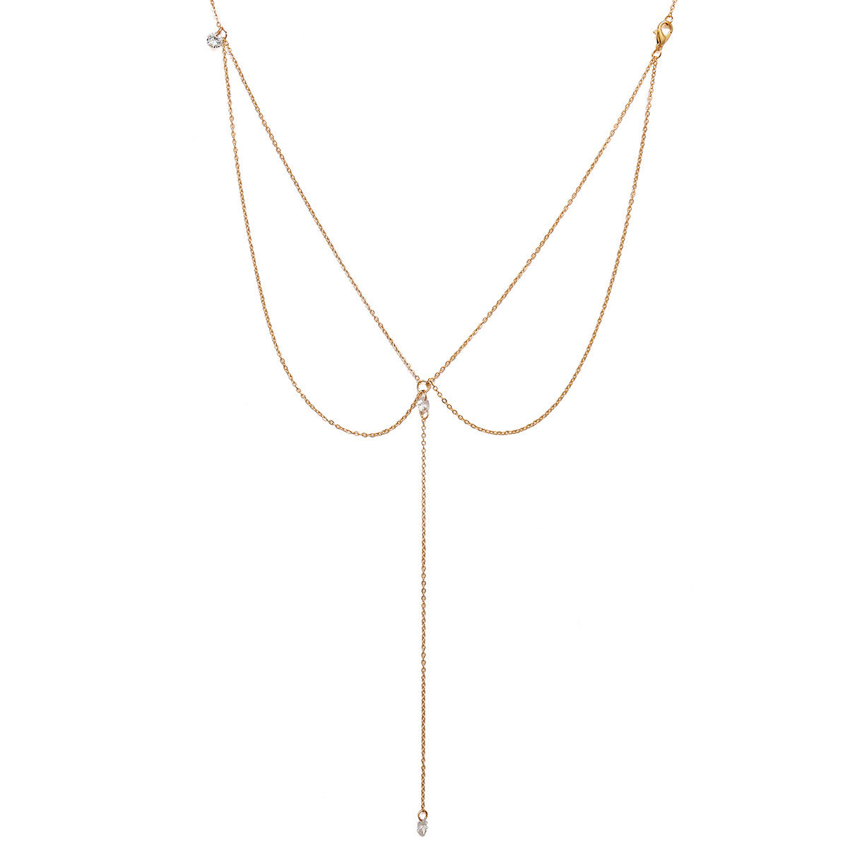 Mode Neue Halskette Rücken Kette Einfache Sexy Quaste Körperkette Street Halskette