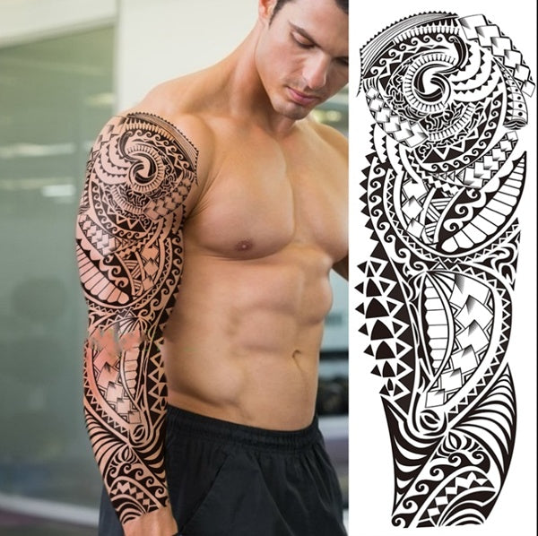 Adhesivo de tatuaje para el brazo, adhesivo de tatuaje de brazo completo