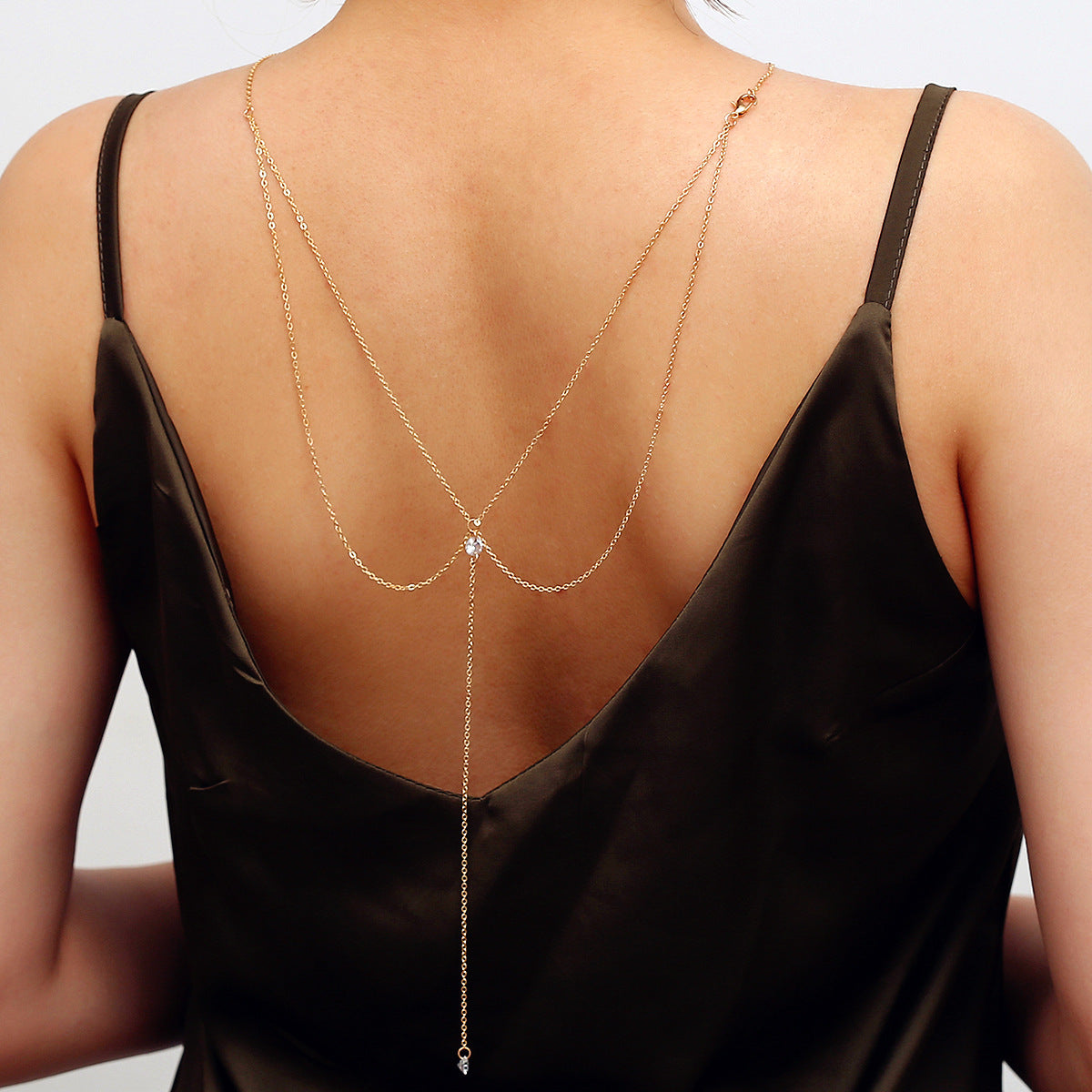 Mode Neue Halskette Rücken Kette Einfache Sexy Quaste Körperkette Street Halskette